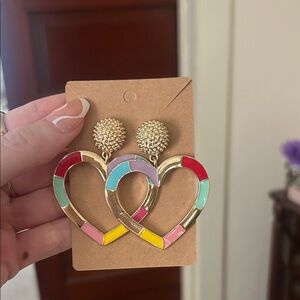 Sugarfix colorful Heart Drop Earrings